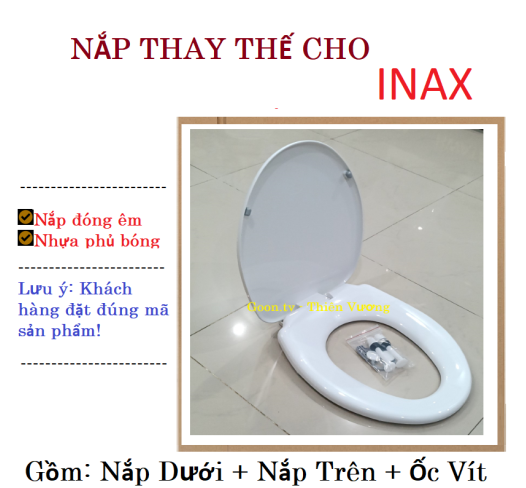 Nắp bồn cầu Inax 117,108,306 Đóng Êm