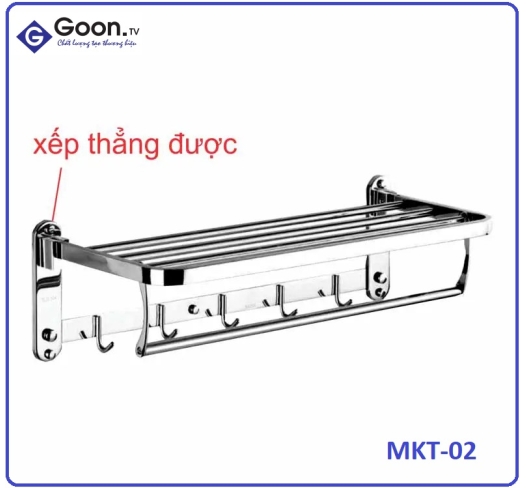 MKT-02 Máng khăn tầng inox 304 