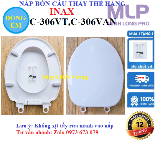 Nắp Đóng Êm Inax C-306, C-306VAN Là Nắp Thay Thế
